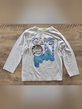 Crazy 8 Boy's Gray Long Sleeve Video Game Shirt Size Small 5-6